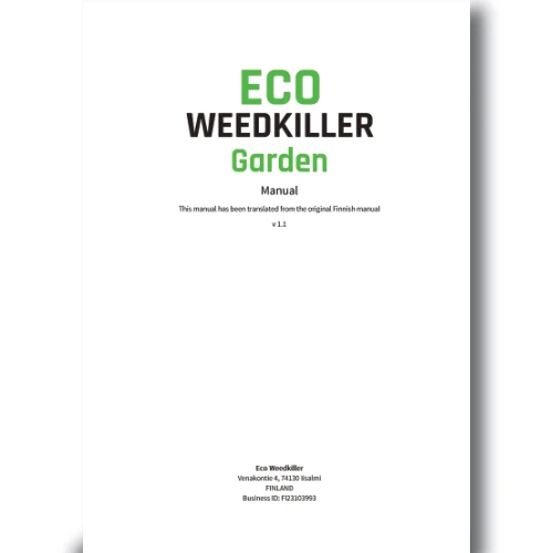 Eco Weedkiller Garden Manual v1.1